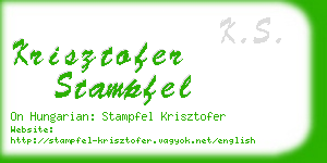 krisztofer stampfel business card